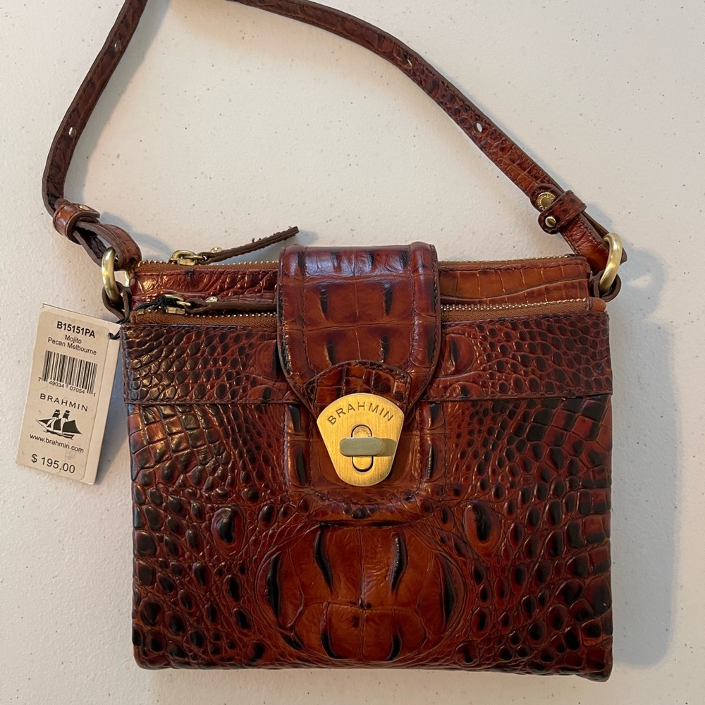 Brahmin Crossbody purse Pecan Melbourne